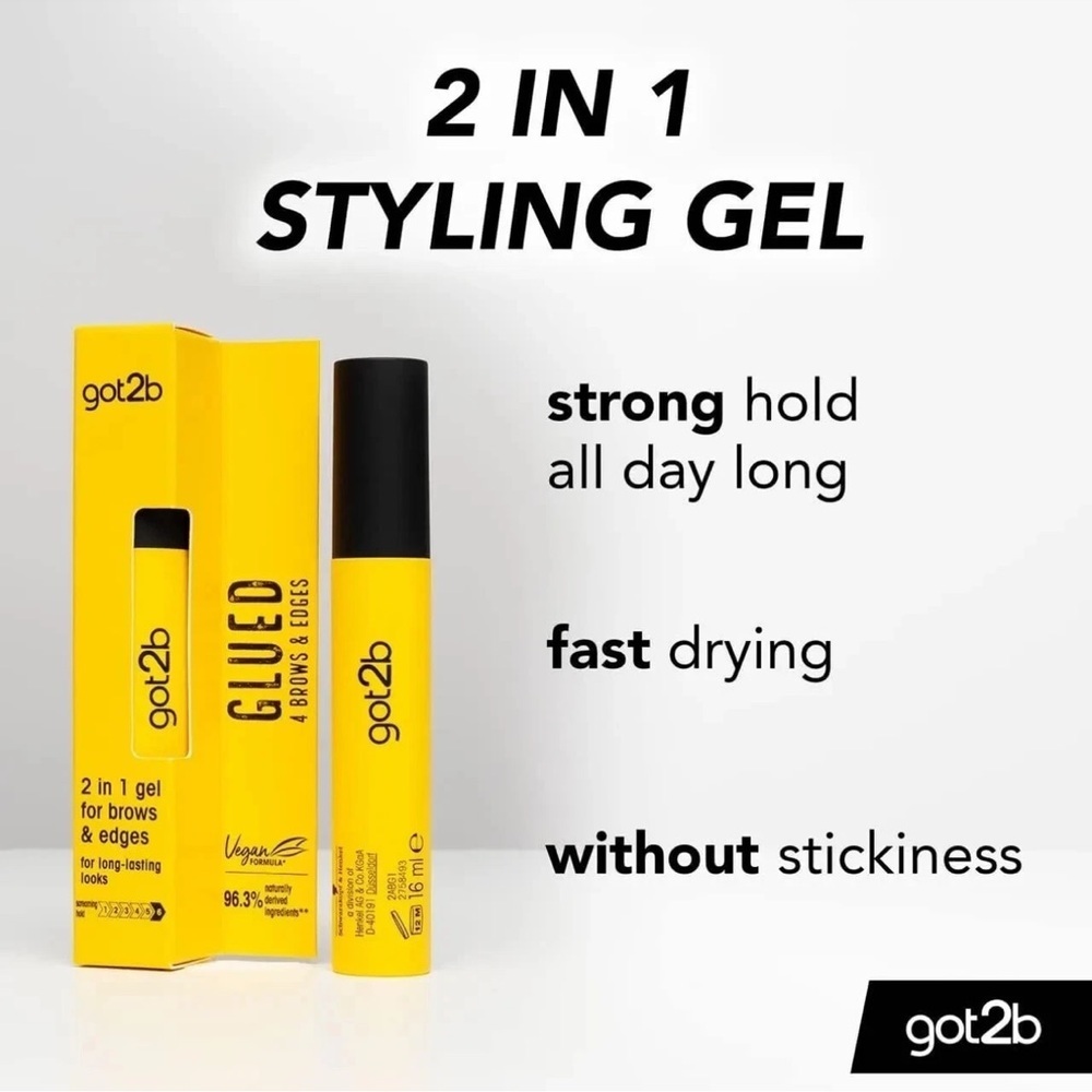 Got2B Glued for Brows & Edges 2 in 1 Wand Gel for Laying Edges NEW Set of 2 - Picture 5 of 5